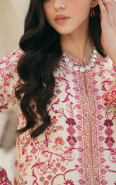 2 Piece Raw Silk Embroidered Suit (FS0062)